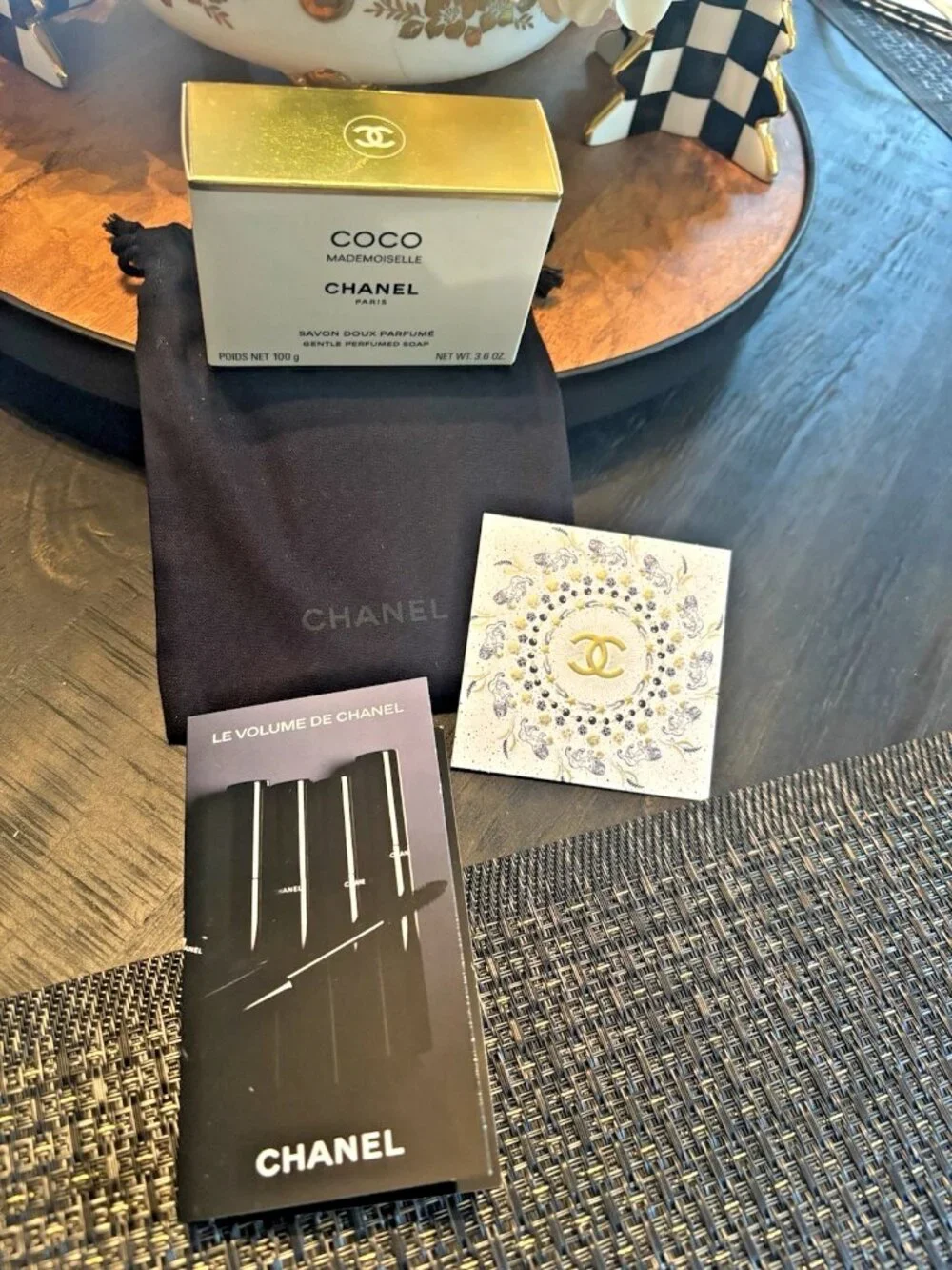 Chanel coco mademoiselle perfume Soap + mascara gift set wedding travel
